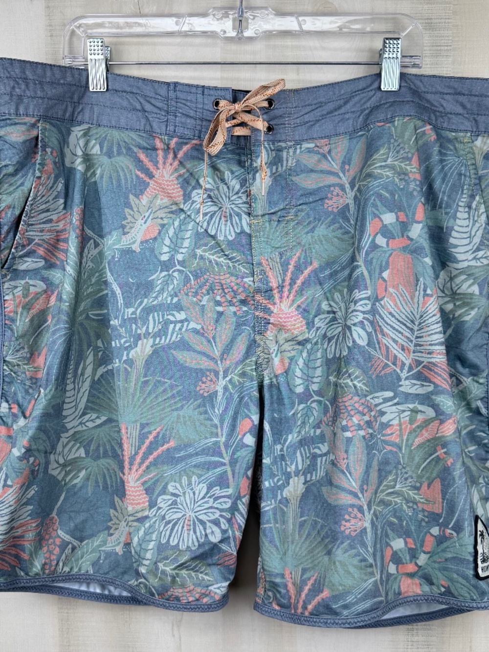 Howler Brothers Men’s Bruja Stretch Board Shorts Swim Trunks Glades Blue Size 40